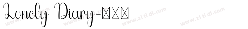 Lonely Diary字体转换